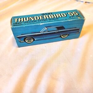 Avon Thunderbird '55 Deep Woods After Shave 2oz Glass Blue Car with Box New Full